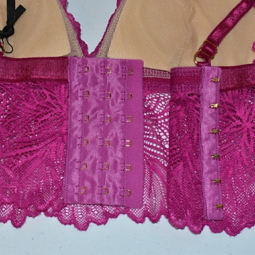 Underprotection Lacy Lima Bralette Magenta Purple Pink Size Xs — image 8 of 8